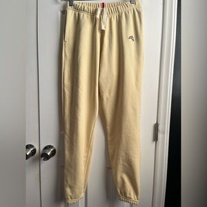 Tracksmith Butter Yellow Elastic Waist Drawstring Joggers Men’s Small